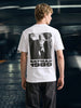 Men's White Regular Fit Graphic Printed Character Casual T-Shirt