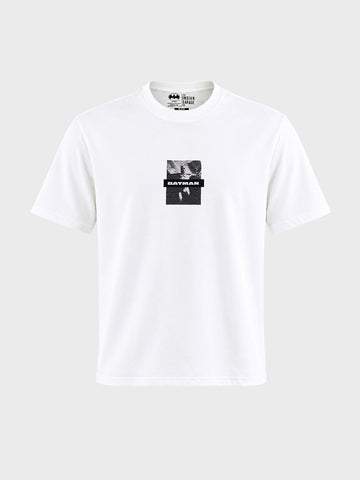 Men's White Regular Fit Graphic Printed Character Casual T-Shirt