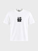 Men's White Regular Fit Graphic Printed Character Casual T-Shirt