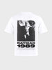 Men's White Regular Fit Graphic Printed Character Casual T-Shirt
