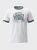 Men's White Regular Fit Graphic Printed Character Casual T-Shirt