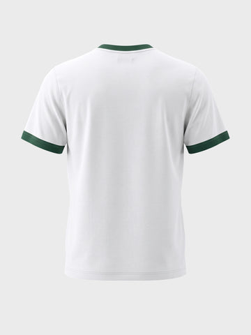 Men's White Regular Fit Graphic Printed Character Casual T-Shirt