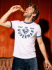Men's White Regular Fit Graphic Printed Character Casual T-Shirt