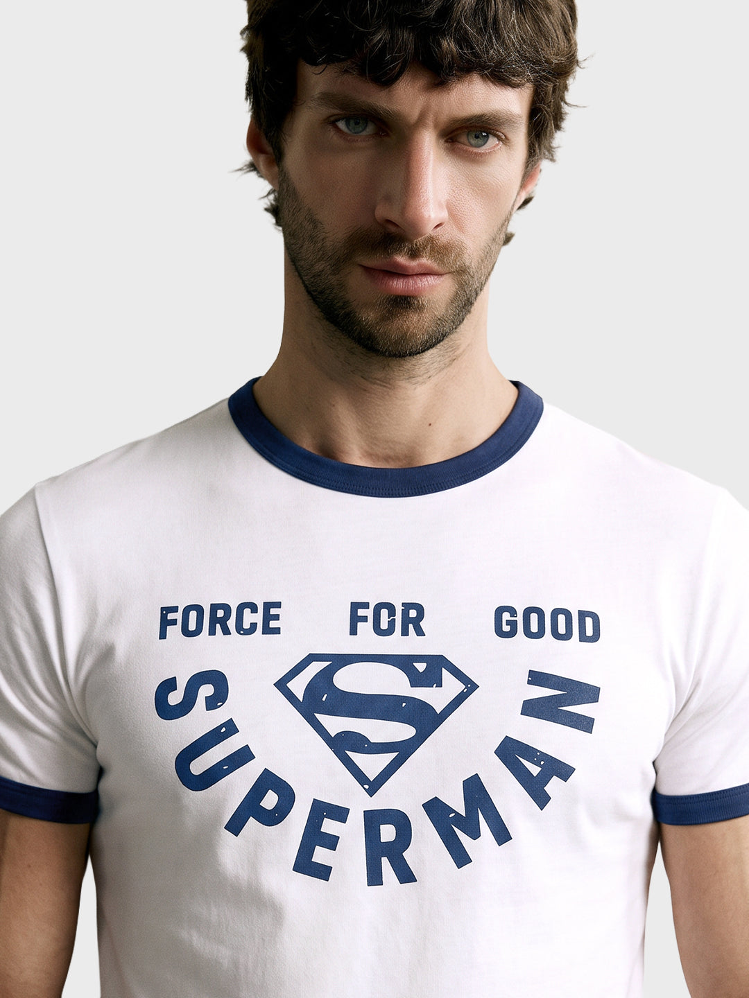 Men's White Regular Fit Graphic Printed Character Casual T-Shirt