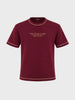 Men's Maroon Regular Fit Printed Casual T-Shirt