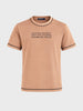 Men's Beige Regular Fit Printed Casual T-Shirt