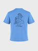 Men's Blue Regular Fit Printed Casual T-Shirt