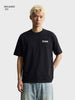Men's Black Relaxed Fit Printed Casual T-Shirt