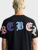 Men's Black Relaxed Fit Printed Casual T-Shirt