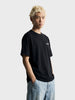 Men's Black Relaxed Fit Printed Casual T-Shirt