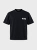 Men's Black Relaxed Fit Printed Casual T-Shirt