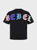 Men's Black Relaxed Fit Printed Casual T-Shirt