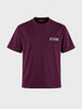 Men's Maroon Relaxed Fit Printed Casual T-Shirt