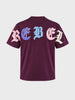 Men's Maroon Relaxed Fit Printed Casual T-Shirt