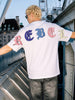 Men's White Relaxed Fit Printed Casual T-Shirt