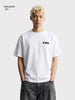 Men's White Relaxed Fit Printed Casual T-Shirt