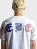 Men's White Relaxed Fit Printed Casual T-Shirt