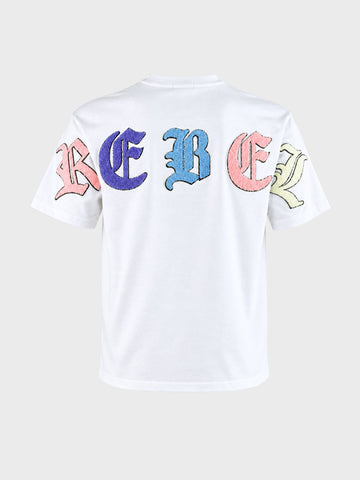 Men's White Relaxed Fit Printed Casual T-Shirt