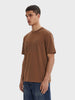 Men's Brown Relaxed Fit Solid Casual T-Shirt