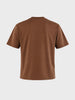 Men's Brown Relaxed Fit Solid Casual T-Shirt