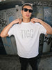 Men's White Relaxed Fit Solid Casual T-Shirt