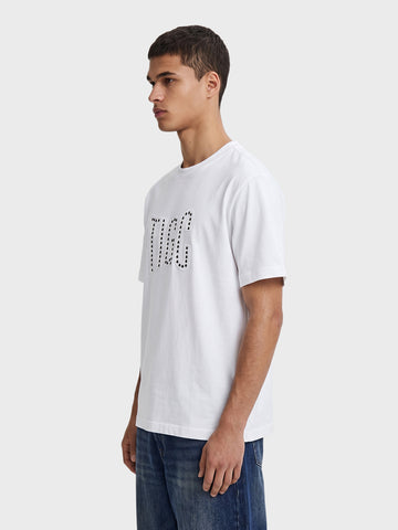 Men's White Relaxed Fit Solid Casual T-Shirt
