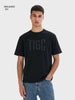 Men's Black Relaxed Fit Solid Casual T-Shirt
