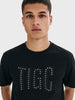 Men's Black Relaxed Fit Solid Casual T-Shirt