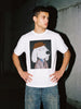 Men's White Relaxed Fit Printed Casual T-Shirt