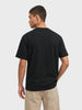 Men's Black Relaxed Fit Printed Casual T-Shirt