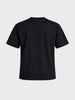 Men's Black Relaxed Fit Printed Casual T-Shirt