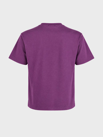Men's Purple Relaxed Fit Printed Casual T-Shirt