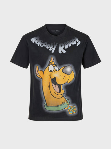 Men's Black Relaxed Fit Printed Character T-Shirt