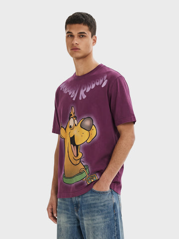 Men's Pink Relaxed Fit Printed Character T-Shirt