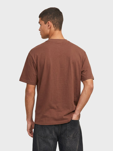 Men's Brown Relaxed Fit Printed Character T-Shirt