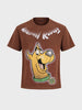 Men's Brown Relaxed Fit Printed Character T-Shirt