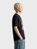 Men's Black Relaxed Fit Printed Casual T-Shirt
