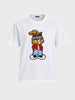 Men's White Relaxed Fit Printed Character T-Shirt