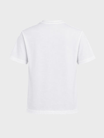 Men's White Relaxed Fit Printed Character T-Shirt