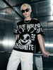Men's Black Relaxed Fit Printed Casual T-Shirt