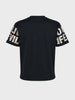 Men's Black Relaxed Fit Printed Casual T-Shirt