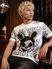Men's White Relaxed Fit Solid Casual T-Shirt