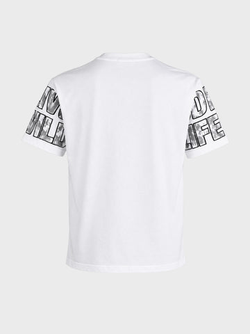 Men's White Relaxed Fit Solid Casual T-Shirt