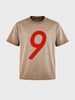 Men's Khaki Relaxed Fit Printed Casual T-Shirt