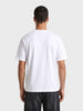 Men's White Relaxed Fit Printed Casual T-Shirt