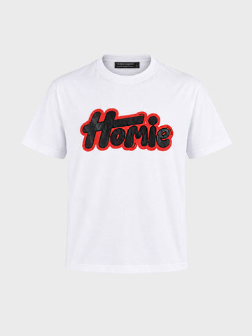 Men's White Relaxed Fit Printed Casual T-Shirt