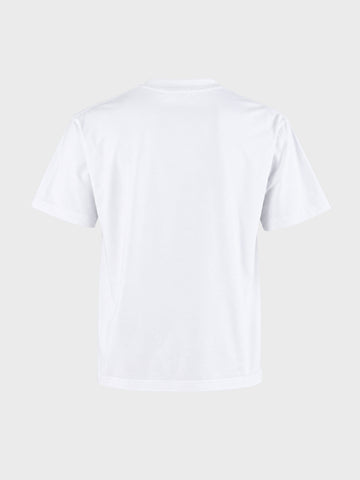 Men's White Relaxed Fit Printed Casual T-Shirt
