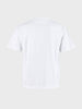 Men's White Relaxed Fit Printed Casual T-Shirt