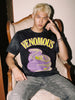 Men's Black Relaxed Fit Printed Casual T-Shirt
