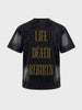 Men's Black Relaxed Fit Printed Casual T-Shirt